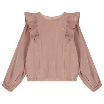 Le Chic Girls Pink Ruffled Blouse, 1 Girls Pink Ruffled Blouse