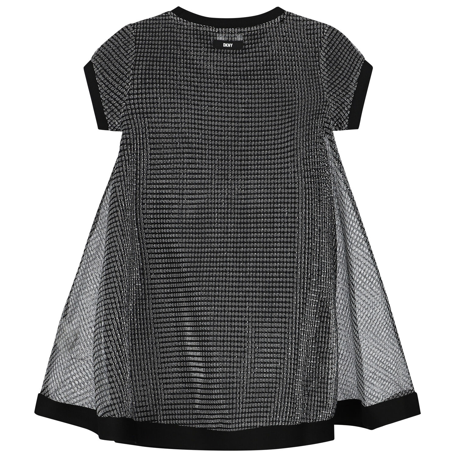 Girls Black & Silver Logo Milano Jersey 2-in-1 Dress, 1, hi-res