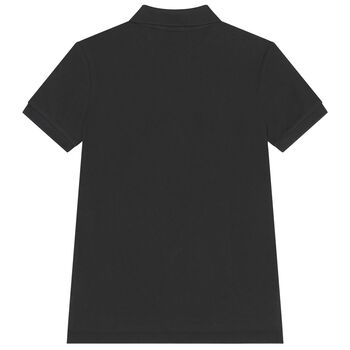 Boys Black Logo Polo Shirt 