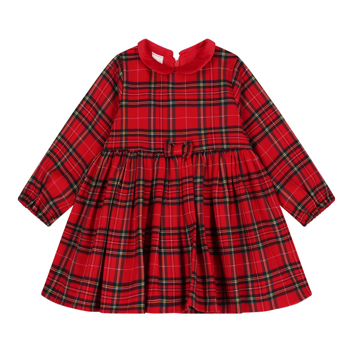 Baby Girls Red Tartan Dress, 1, hi-res image number null