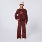 Girls Burgundy Joggers, 1, hi-res