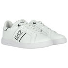 White Logo Trainers, 1, hi-res