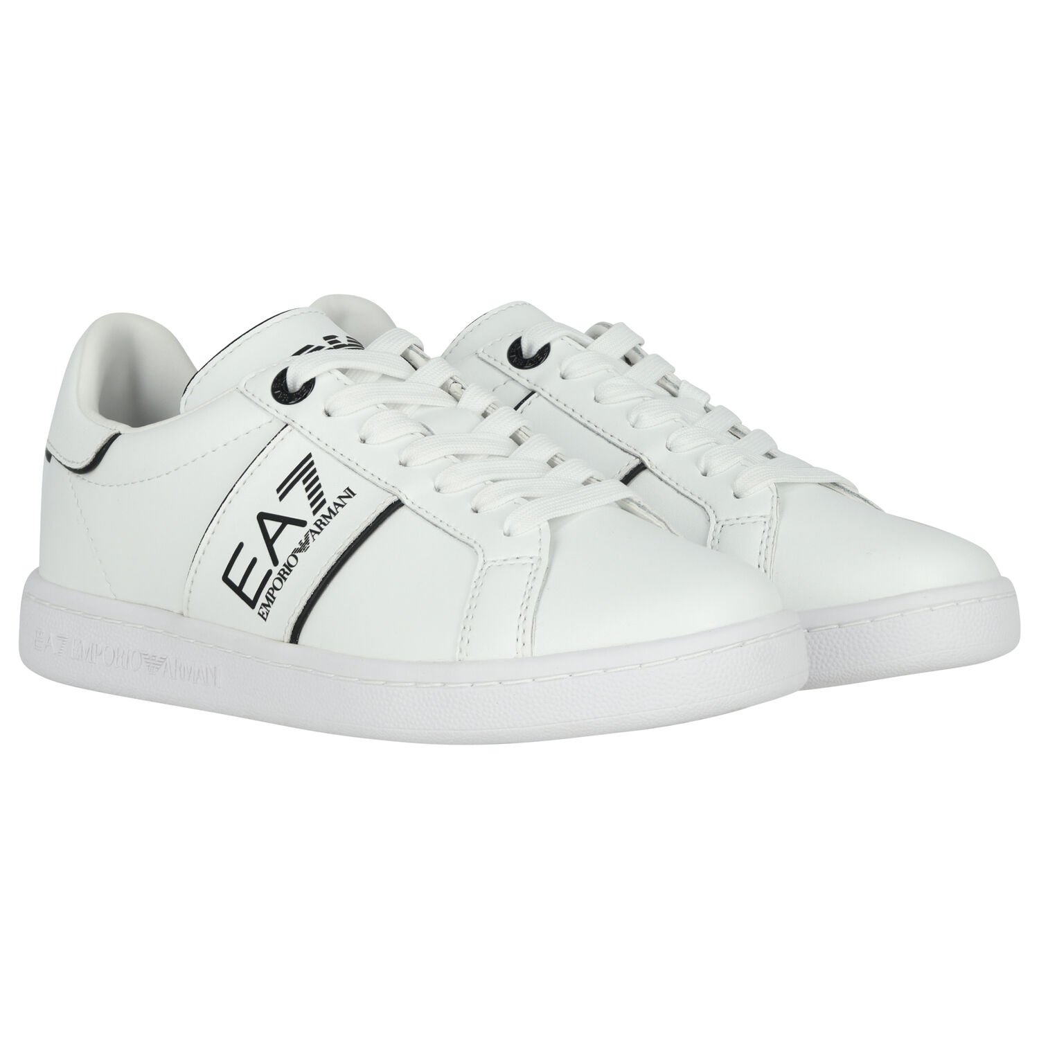 White Logo Trainers, 1, hi-res