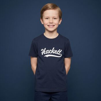 Boys Navy Blue Logo T-Shirt