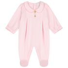 Baby Girls Pink Logo Babygrow, 2, hi-res