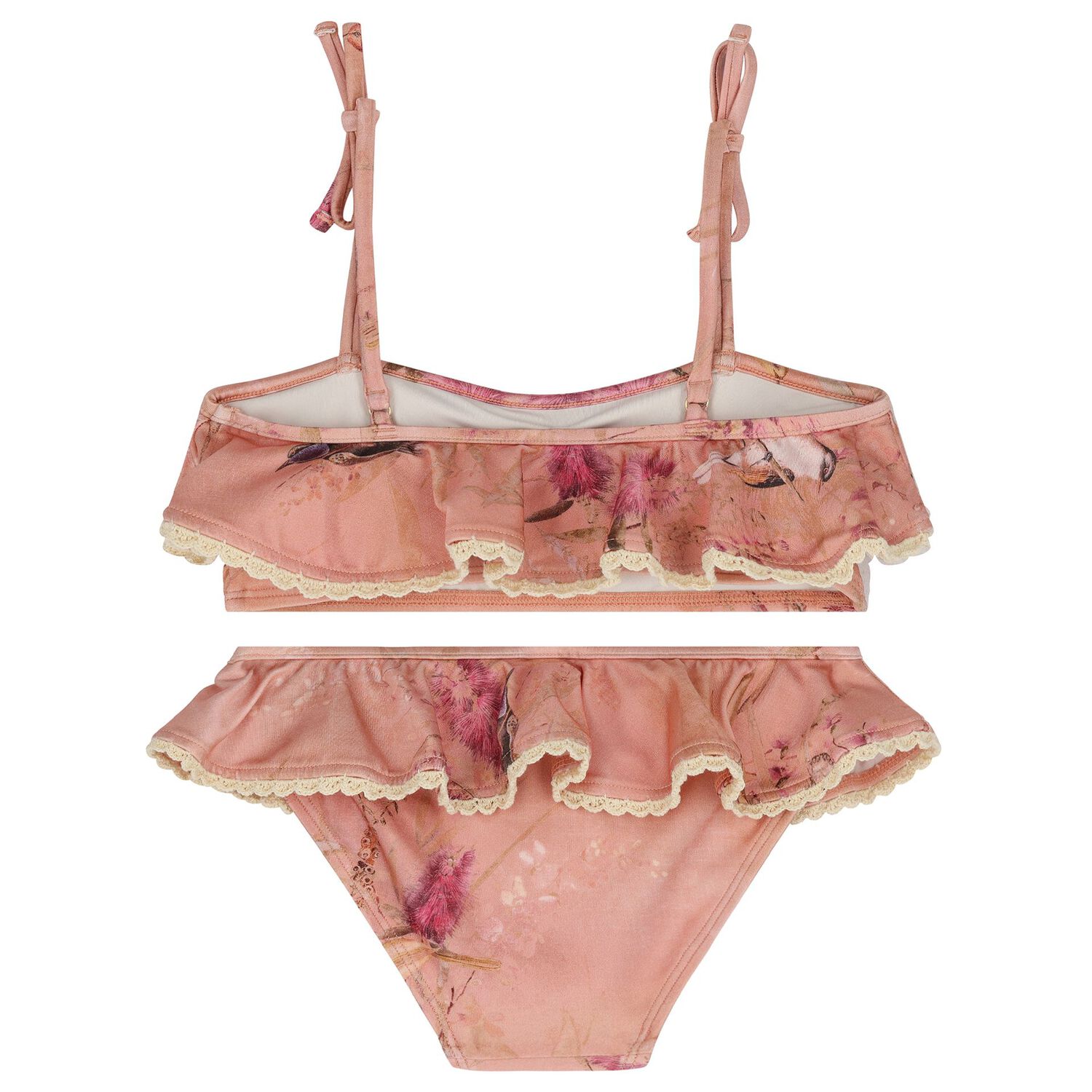 بيكيني الزهور الوردية للفتيات, 1, hi-res