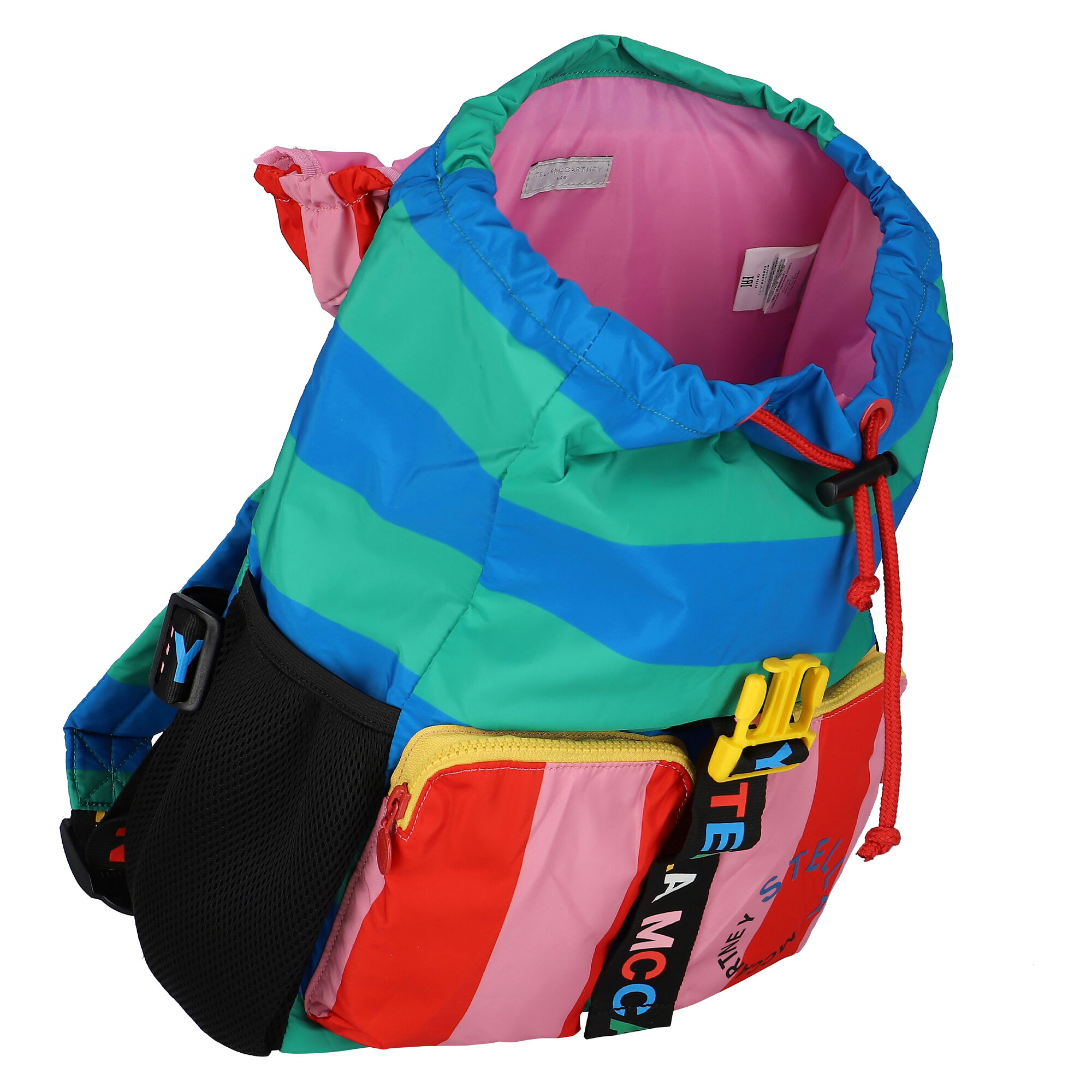 Stella McCartney Girls Blue Green Striped Backpack Junior Couture