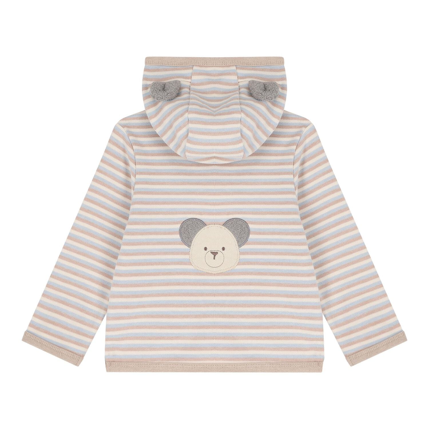 Baby Boys Beige & Ivory Teddy Bear Tracksuit ( 3 Piece ), 1, hi-res