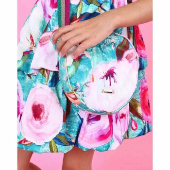 Girls Green & Pink Floral Bag
