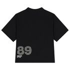 Boys Black Logo Polo Shirt, 1, hi-res