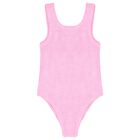 Girls Bubblegum Pink Crinkle Swimsuit, 2, hi-res