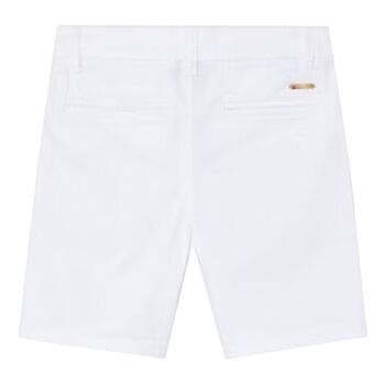 Boys White Chino Shorts