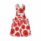 Girls Red & White Poppy Dungaree Set, 1, hi-res