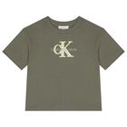 Boys Green Logo T-Shirt, 1, hi-res