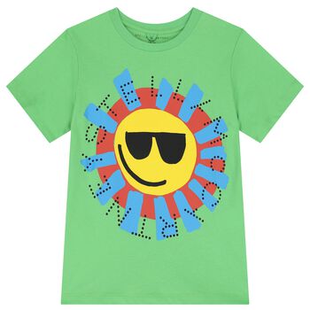 Boys Green Sun T-Shirt