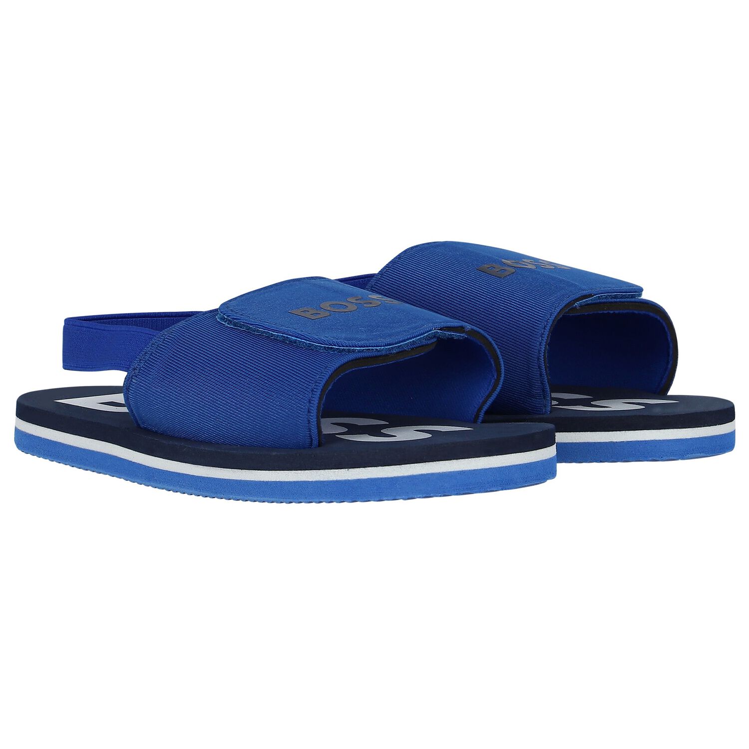 Boys Blue Velcro Sandals, 3, hi-res image number null