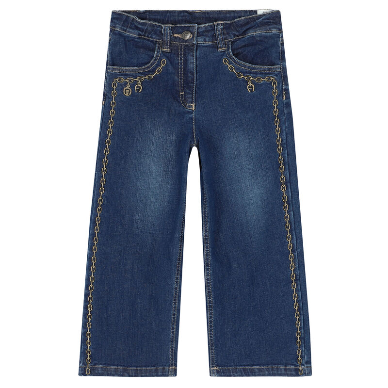 Girls Blue Denim Jeans, 1, hi-res image number null