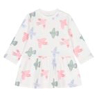 Younger Girls Ivory Birds Dress, 1, hi-res