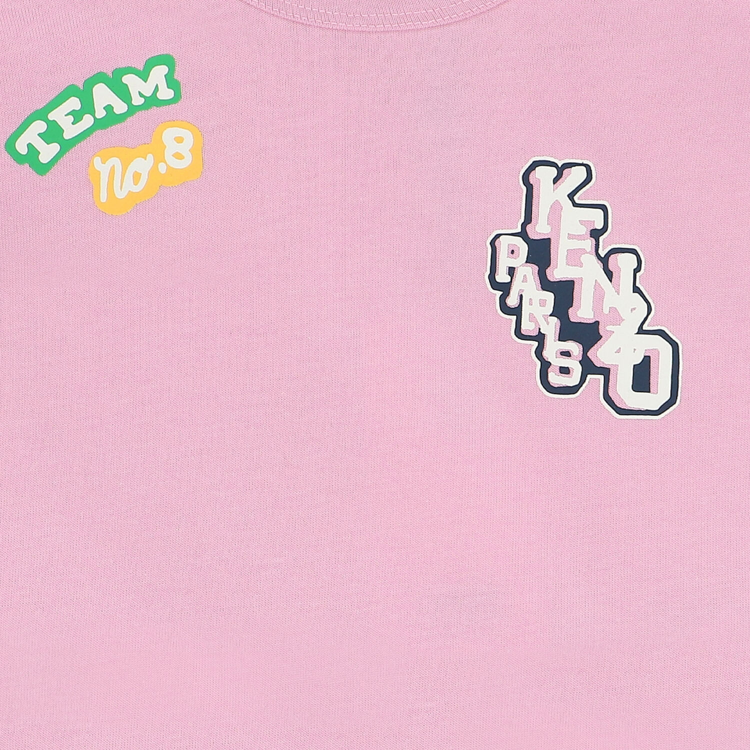 Younger Girls Pink Varsity Logo Long Sleeve Top, 1, hi-res