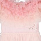 Girls Pink Embellished Ruffle Tulle Dress, 1, hi-res