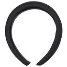 Girls Black Logo Padded Headband, 2, hi-res