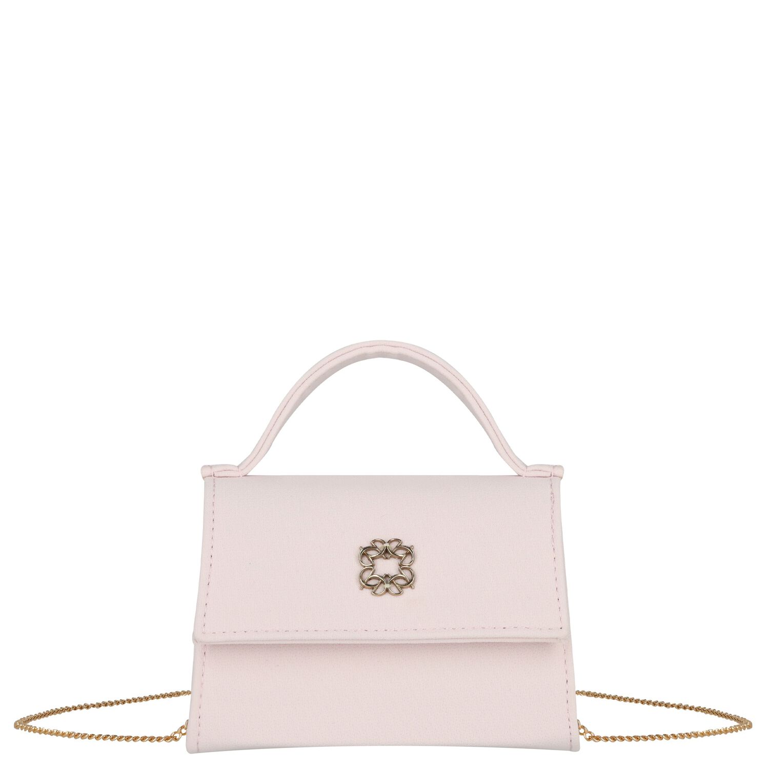 Girls Pink Crepe Handbag, 1, hi-res