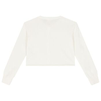 كارديجان عاجي مزين بالترتر للبنات