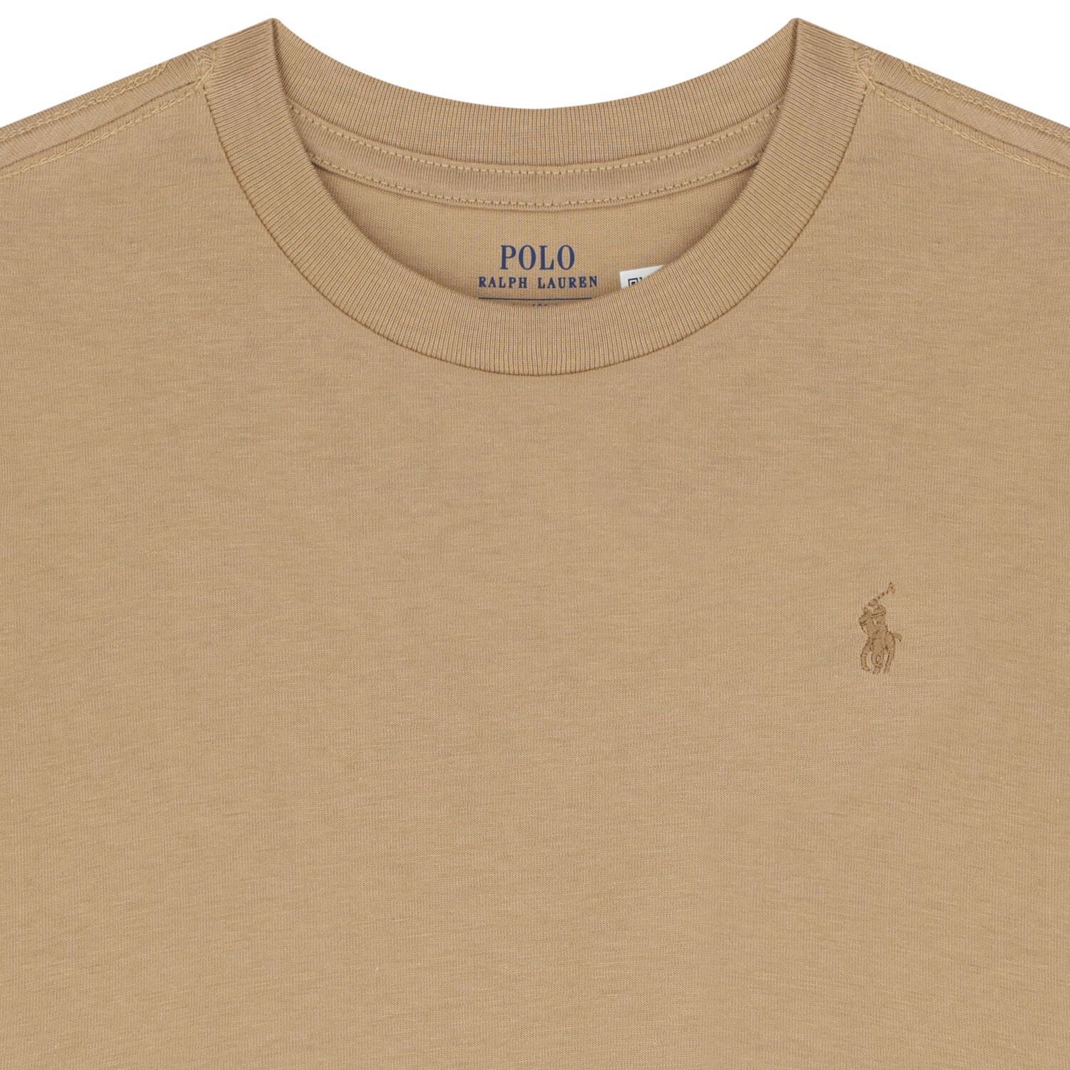 Boys Beige Logo T-Shirt, 1, hi-res image number null