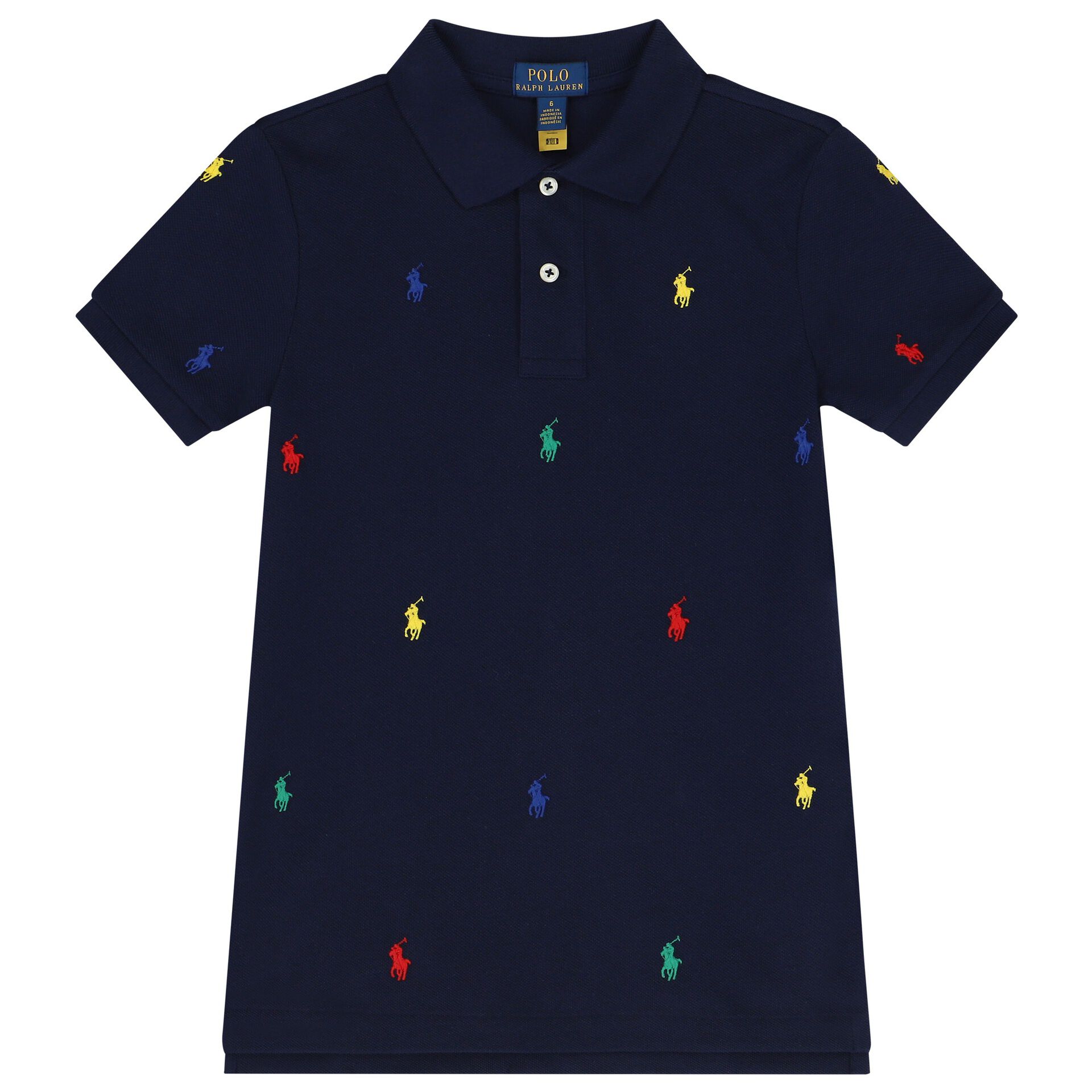 Ralph Lauren Boys Navy Blue Logo Polo Shirt Junior Couture Bahrain