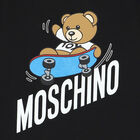 توب بأكمام بشعار تيدي باللون الاسود, 1, hi-res