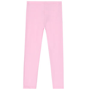 Girls Pink Sequin Leggings