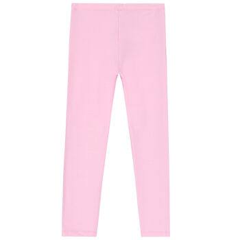 Girls Pink Sequin Leggings
