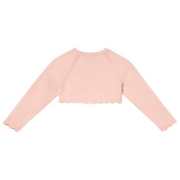 Younger Girls Pink Knitted Cardigan