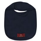 Baby Boys Navy Blue Logo Bib, 1, hi-res