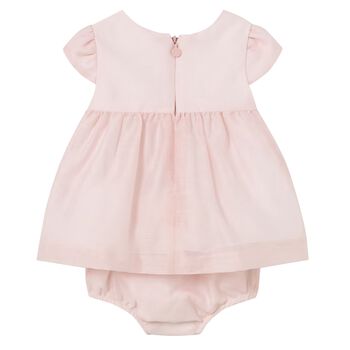 Baby Girls Pink Bow Dress Set