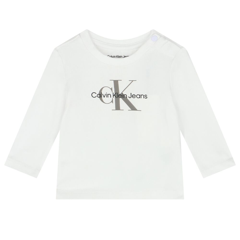 calvin klein white long sleeve