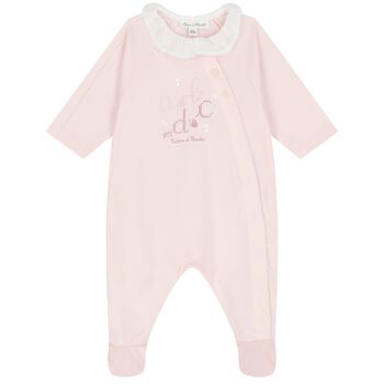 Baby Girls Pink Logo Babygrow