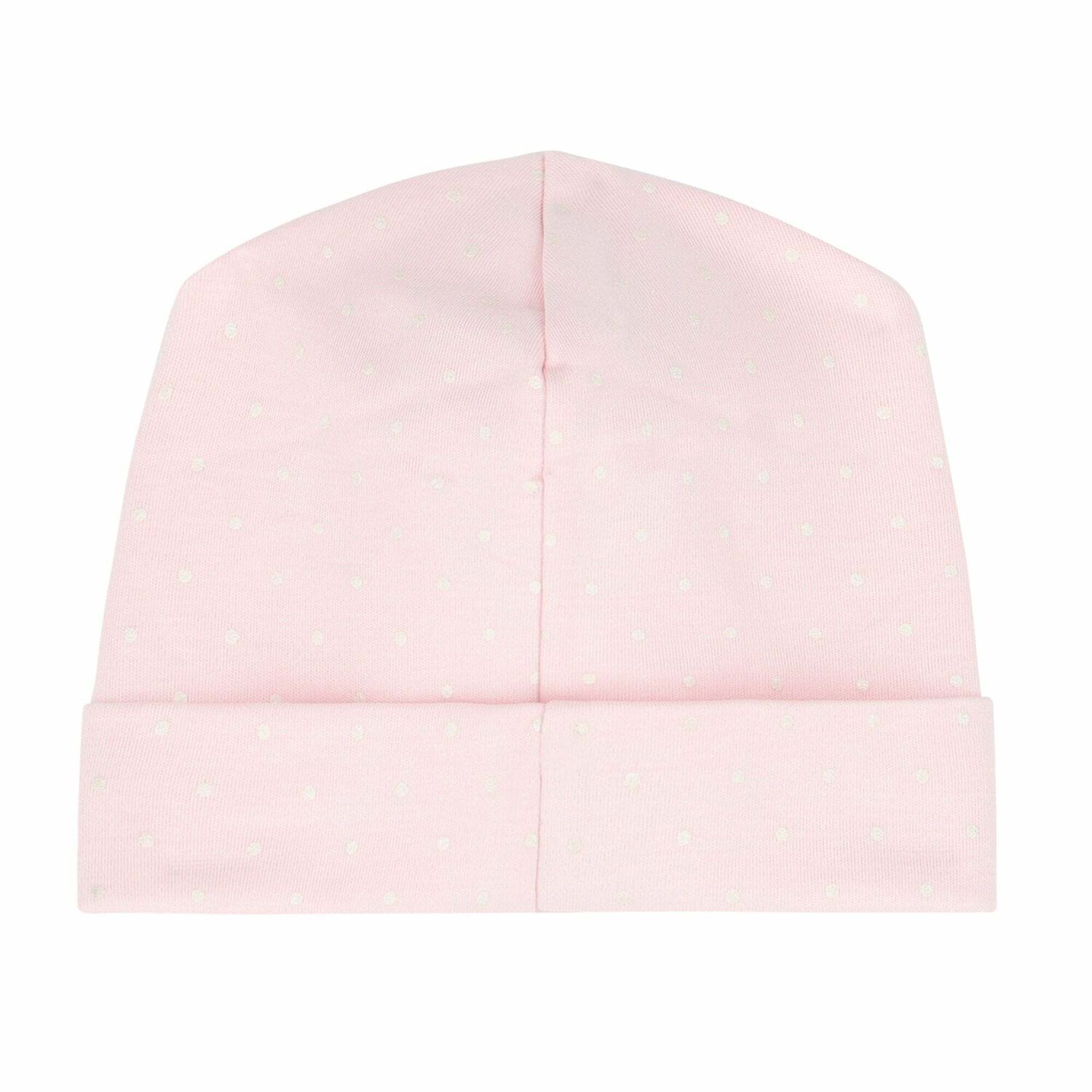 Baby Girls Pink Polka Dot Hat, 1, hi-res
