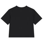 Boys Black Logo T-Shirt, 1, hi-res