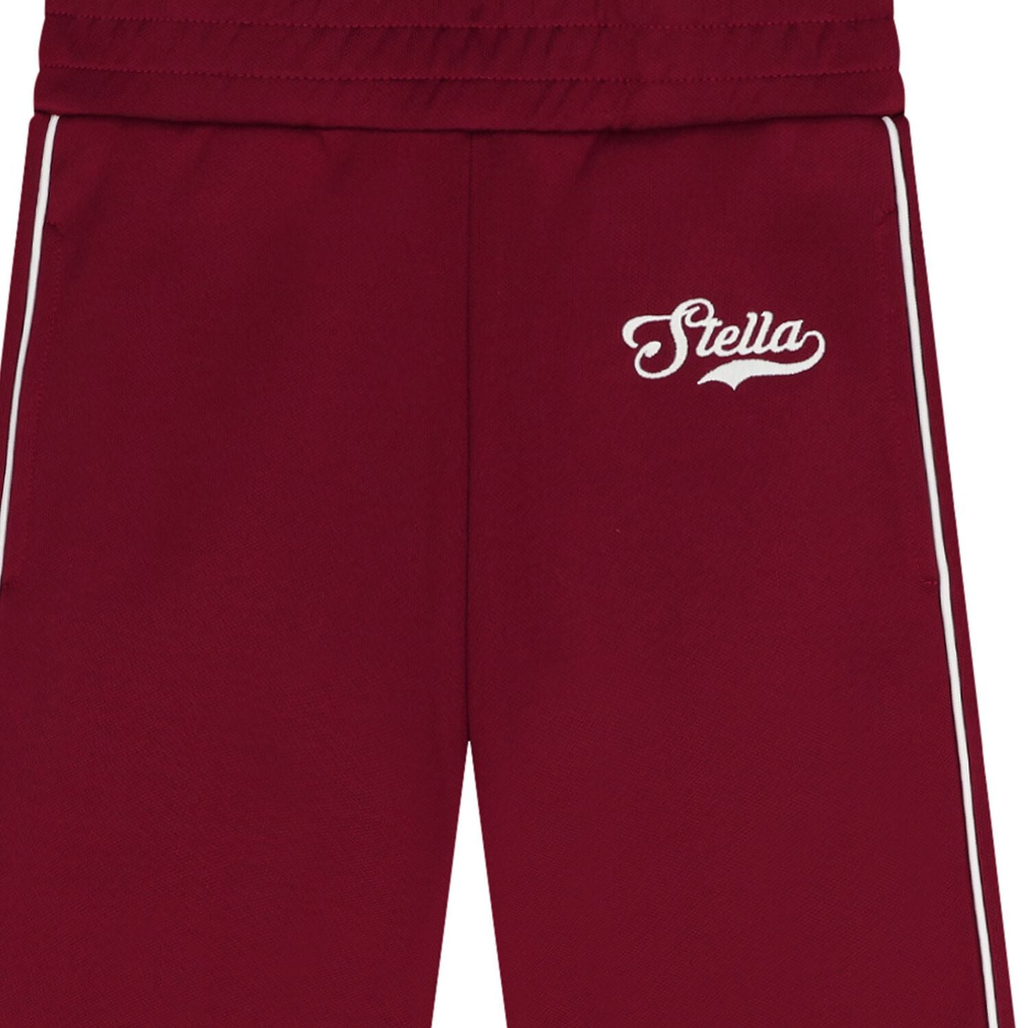 Girls Burgundy Logo Joggers, 1, hi-res