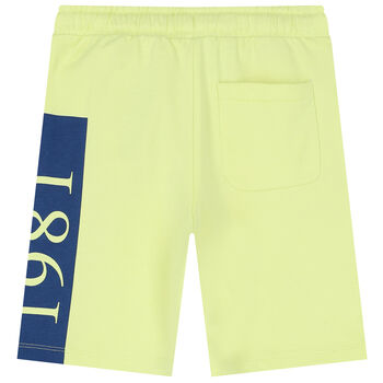 Boys Green Logo Shorts