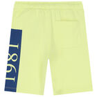 Boys Green Logo Shorts, 1, hi-res