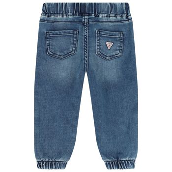 Younger Boys Blue Denim Joggers