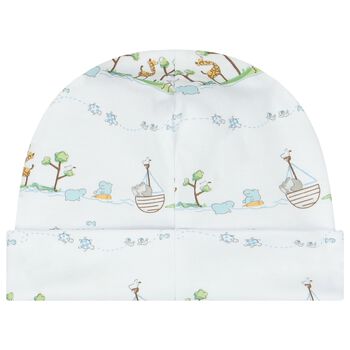 Baby Boys White Animals Hat