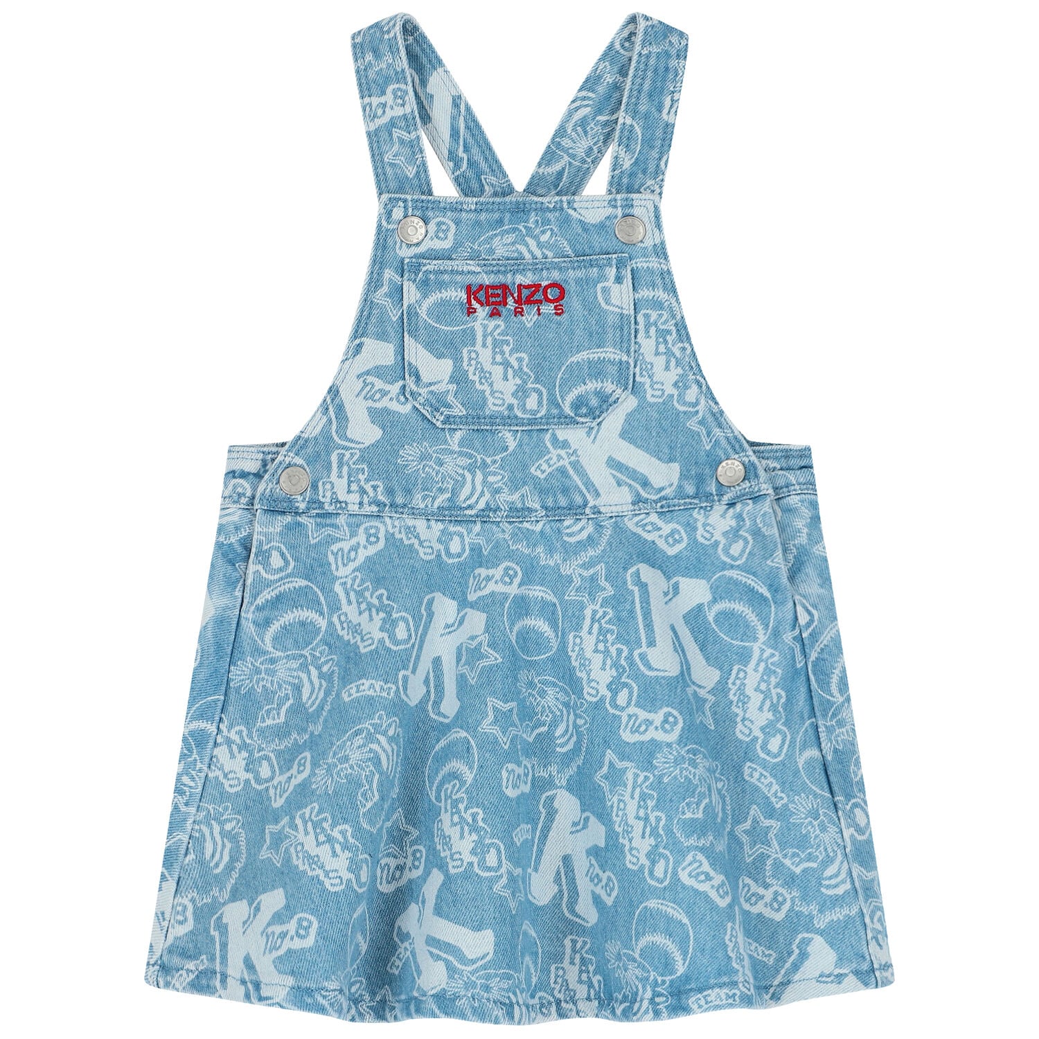 kenzo denim dress Kenzo Kids - Denim Dress - Printed - Girl