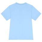 طقم شورت بالشعار باللون الأزرق والرمادي, 1, hi-res