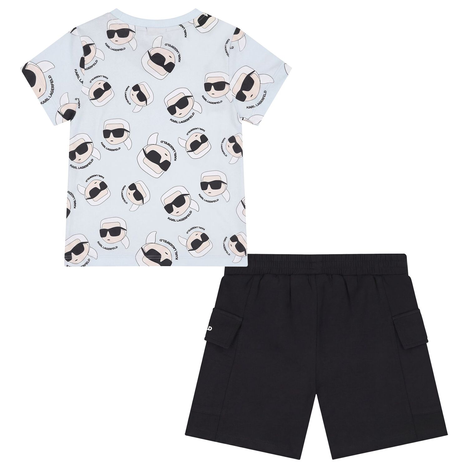 Boys Blue & Black Ikonik Shorts Set, 1, hi-res