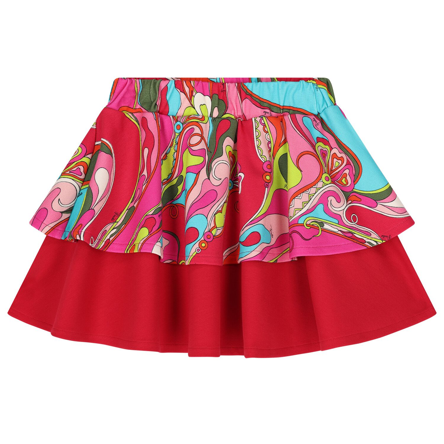 Girls Pink & Red Orchidee Skirt, 1, hi-res