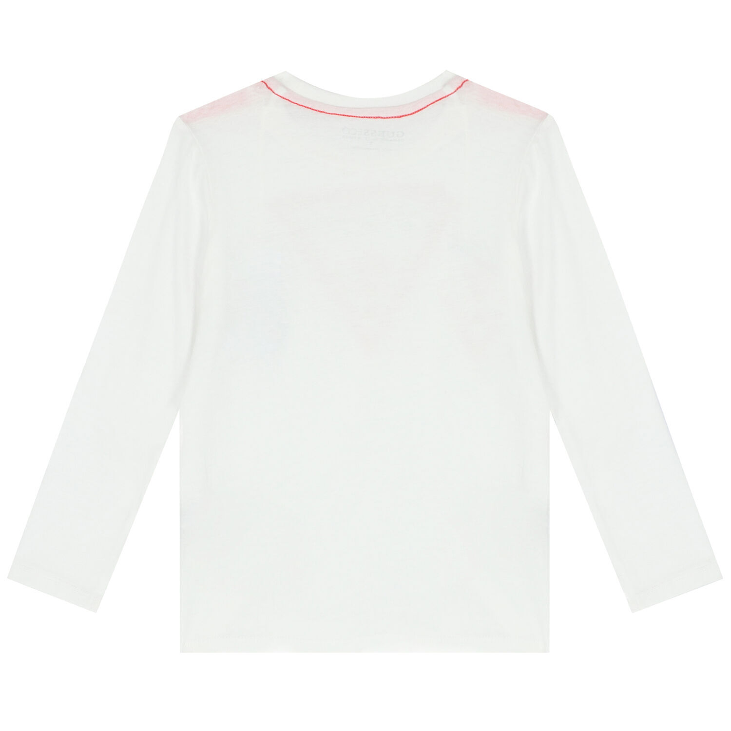 Boys White Logo Long Sleeve Top, 2, hi-res image number null