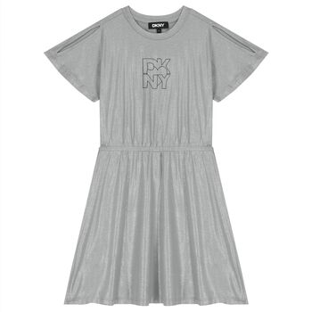 Girls Silver Logo Dress